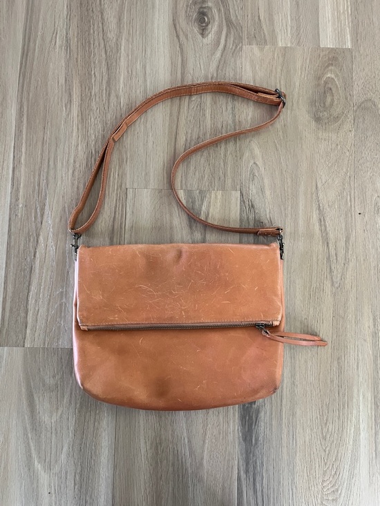 Able Handbags - Able Leather Crossbody Bag in Cognac